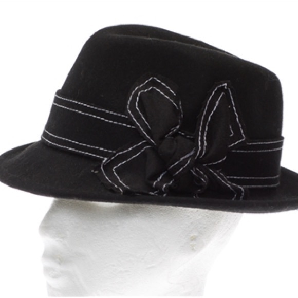 Something Special L.A. Black fedora hat with ribbon 100% wool - Picture 1 of 6